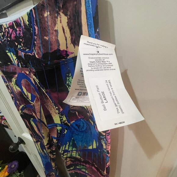NWT Flared full length yoga pants by Inspire Active Wear by Barbara Northrup - Picture 2 of 5